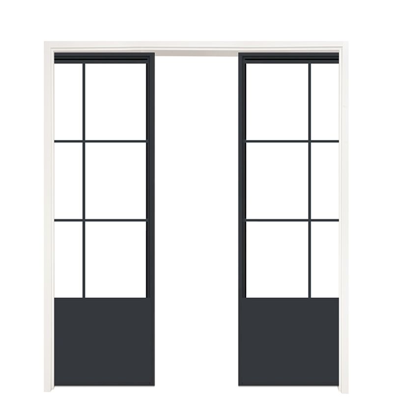 New French Quarter Converging Pocket Doors Rustica